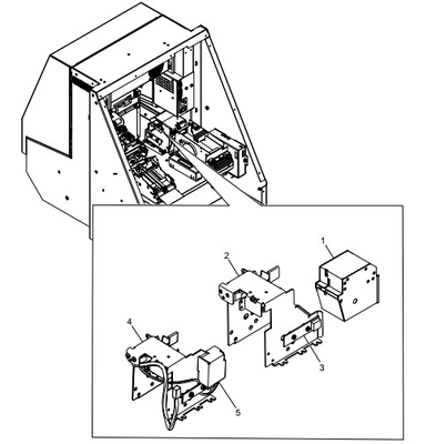 Parties détachées ATM NCR LATCHFAST CARD CAPTURE BIN Assemblage