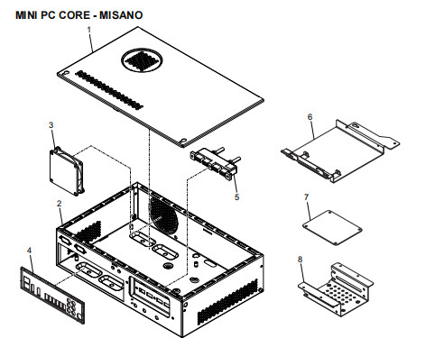 Les pièces détachées du distributeur automatique NCRMINI PC CORE - Misano 445-0727528